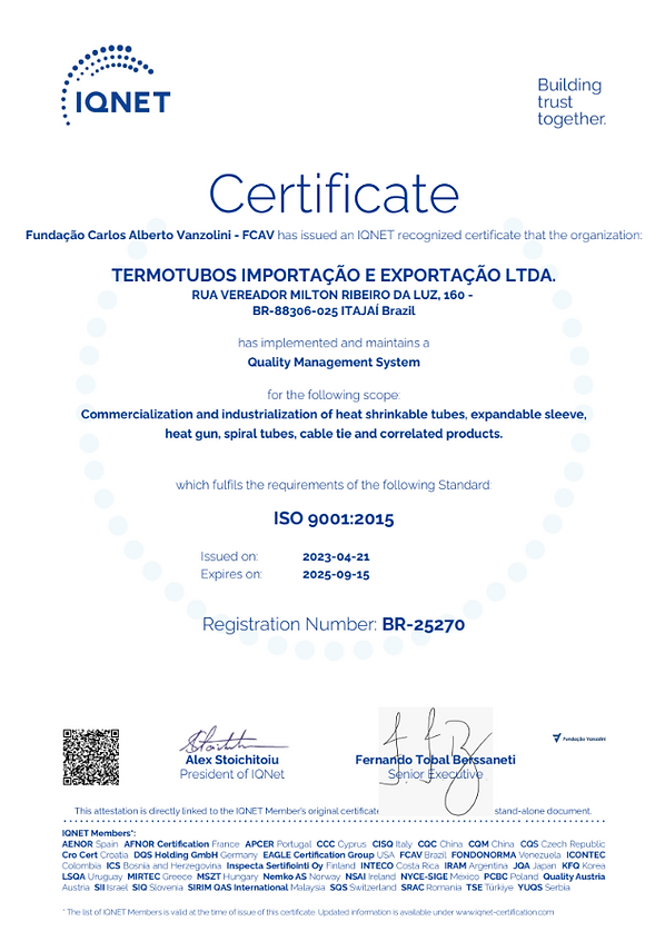 Certificado da Qualidade 1