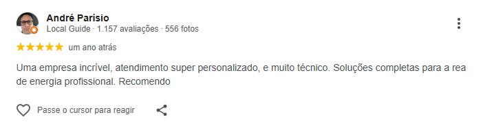 Avalia��o do Cliente 1